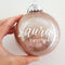 GLITTER BAUBLE WITH BOW - ROSE GOLD  ( Personalization Available)