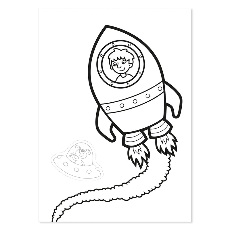 Unicorns, Mermaids and more! + Outer Space Sticker Colouring Books
