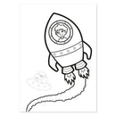 Outer Space + Animals Sticker Colouring Books