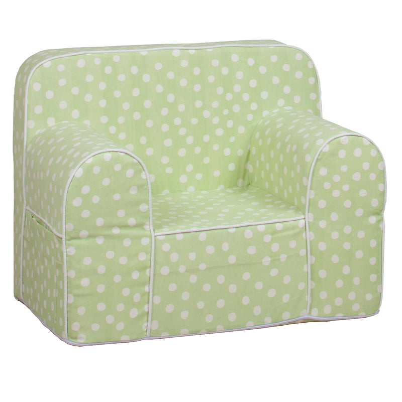 Kids Sofa  - Green Base white dot