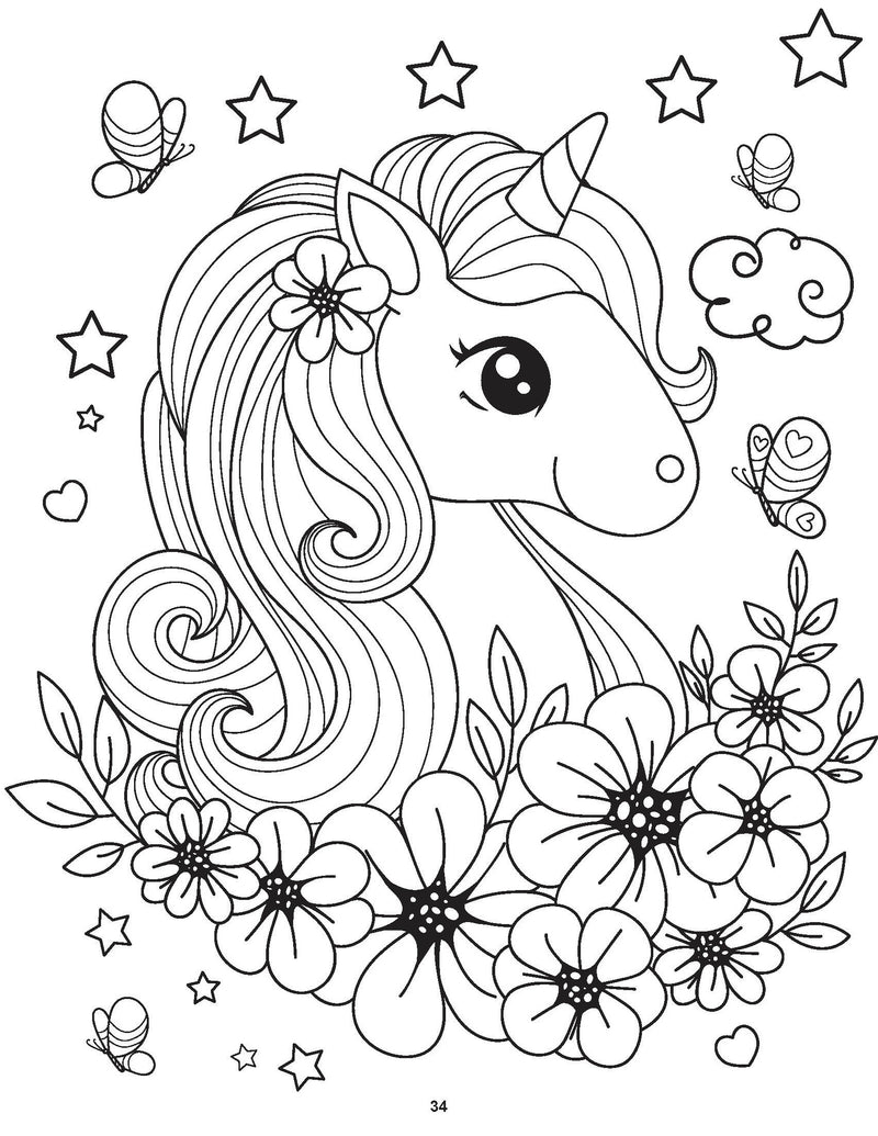 My Unicorn Colouring Book for Children Age 2 -7 Years : Drawing, Painting & Colouring Children Book by Dreamland Publications