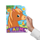 Farm Activity and Colouring Book- Die Cut Animal Shaped Book : Interactive & Activity Children Book by Dreamland Publications 9789394767591