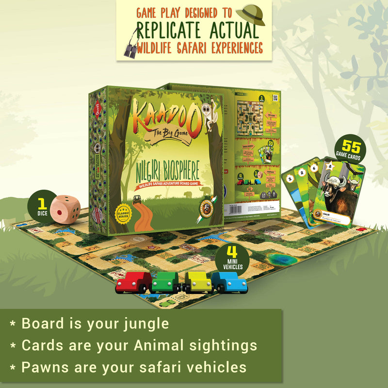 Spots & Stripes-Nilgiris Biosphere Jungle Wildlife Safari Adventure Board game