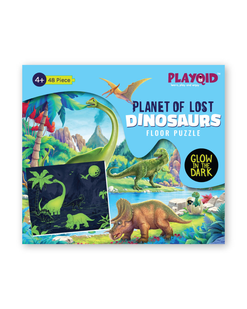 PLANET OF LOST DINOSAURS - GLOW IN THE DARK PUZZLE