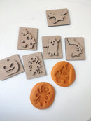 Halloween Theme Play Dough Stamps Set of 6