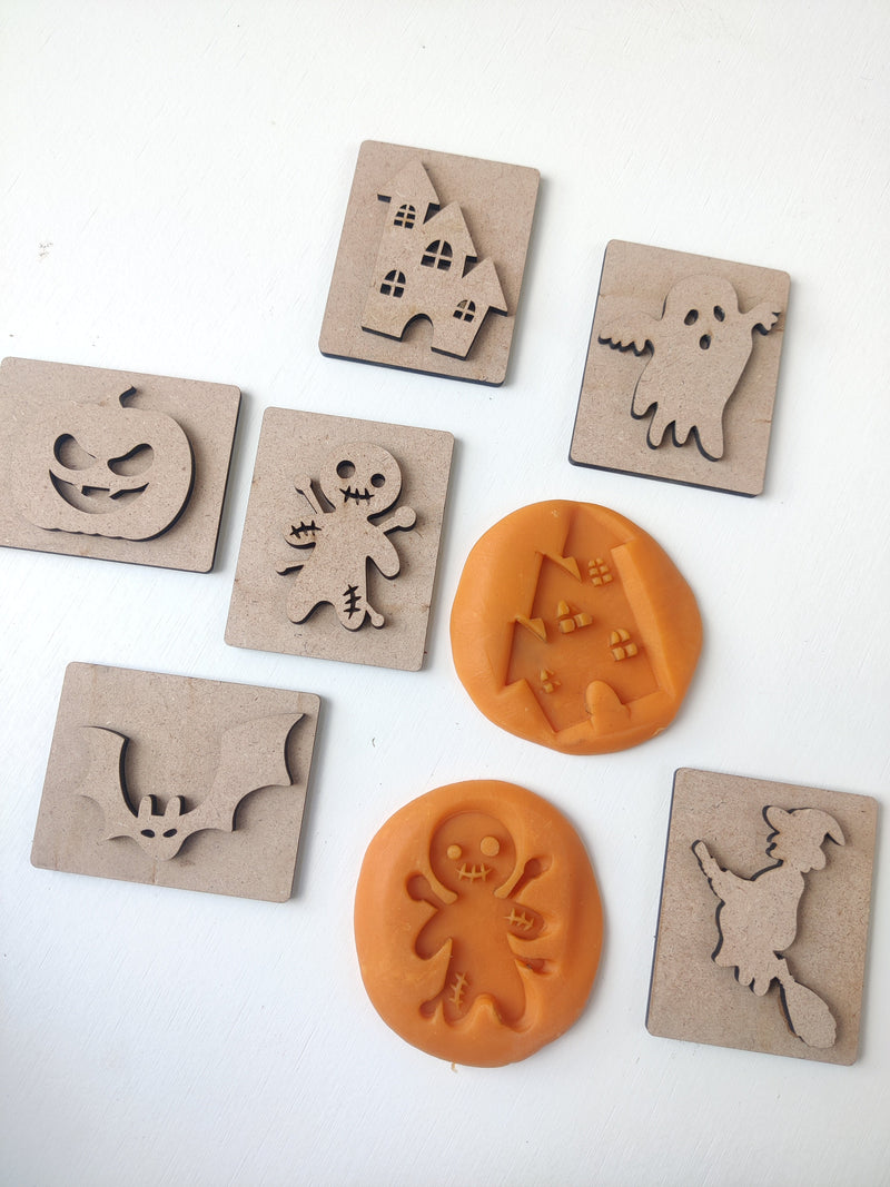 Halloween Theme Play Dough Stamps Set of 6