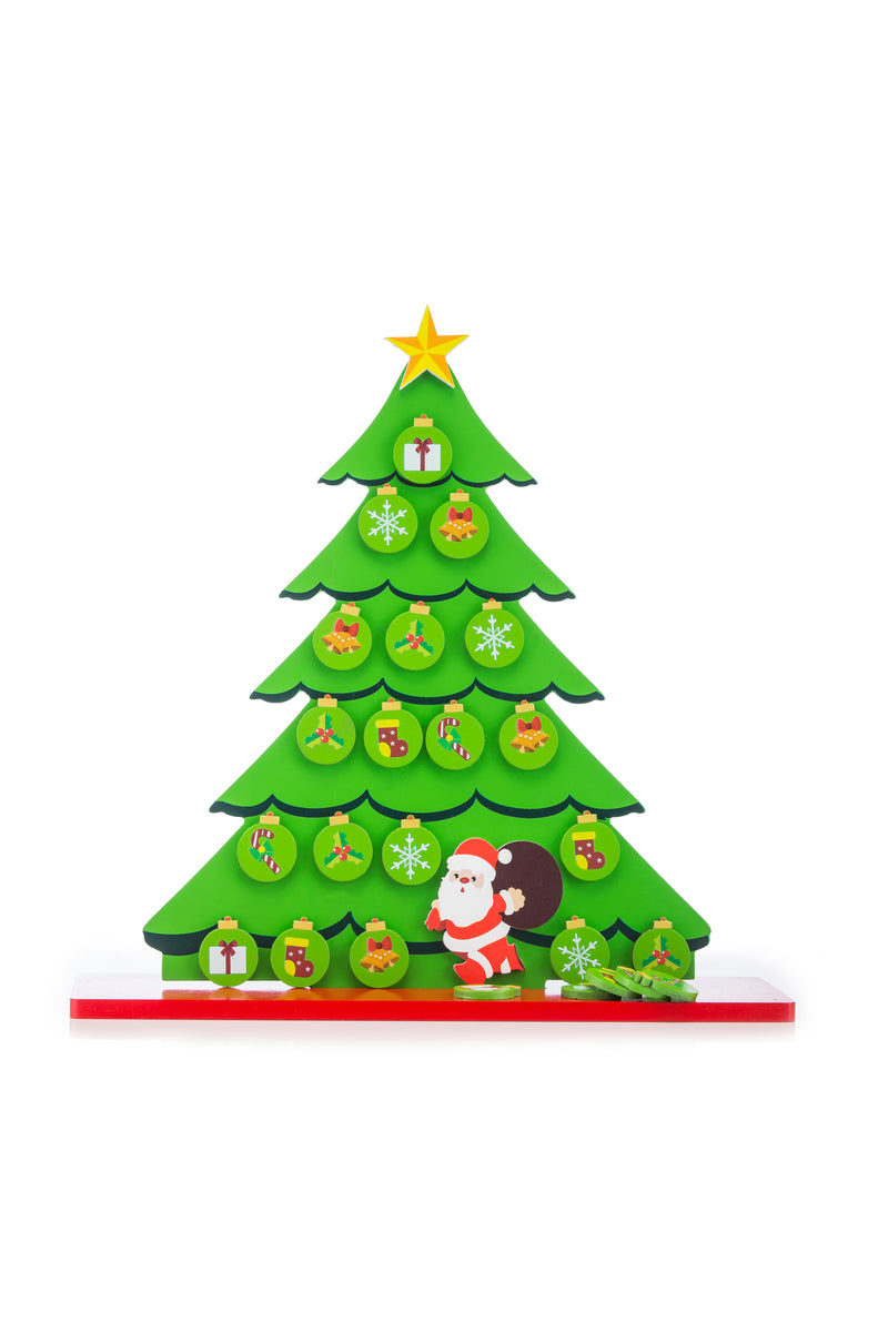 Eco friendly Christmas Tree with Ornaments (Wooden & Magnetic Table Top tree)