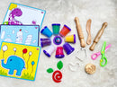 clay dough set with kids play tools