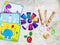 clay dough set with kids play tools