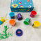 6 different bright colored Lattoodough with tubs, Lattoo Packaging box in Turquoise color