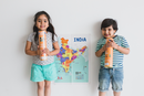 India Map with Reusable Stickers Activity Kit