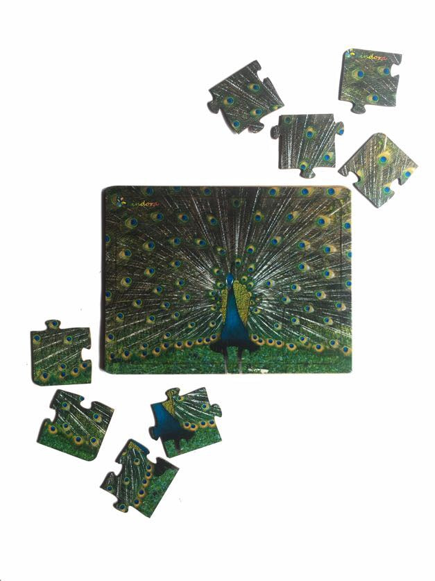 Montessori Jigsaw Puzzle - Indian National Bird Peacock