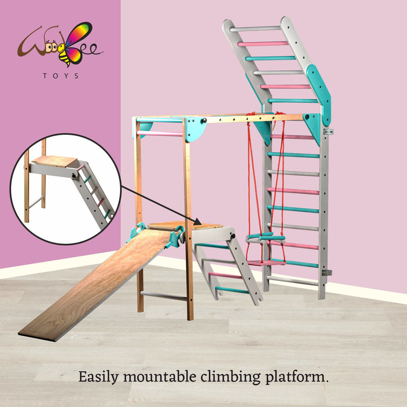 Wall-mounted foldable Jungle Gym