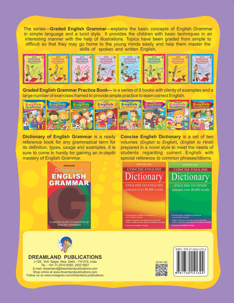 Graded English Grammar Part 7 : School Textbooks Children Book By Dreamland Publications