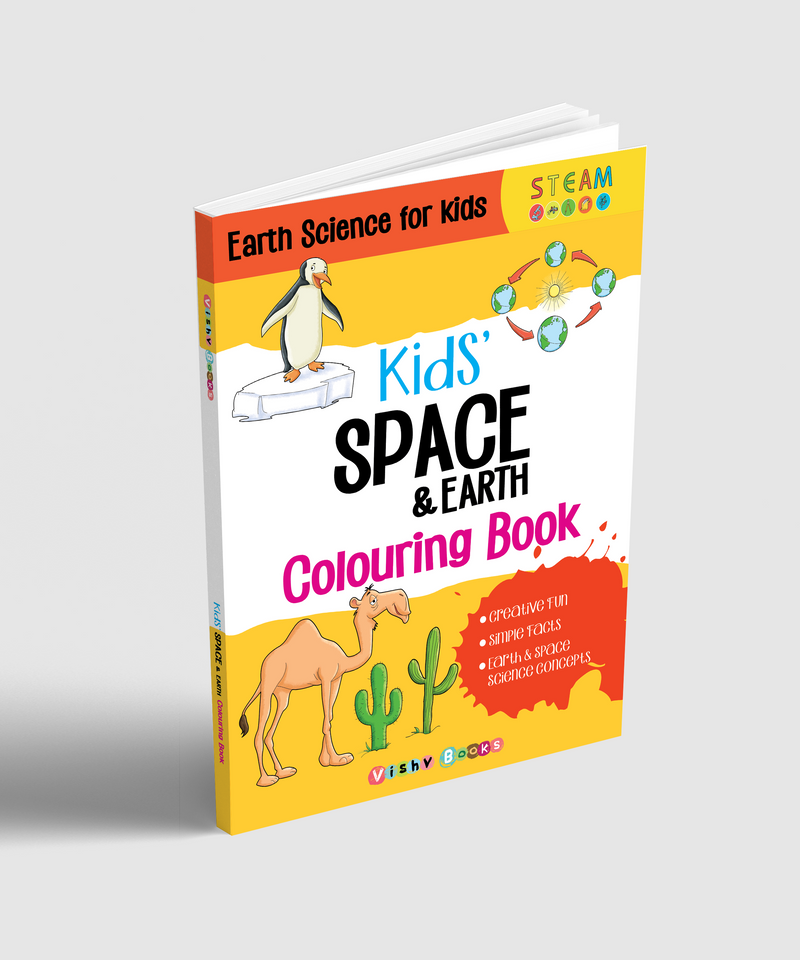 Kid's Space and Earth Colouring Book (STEAM)