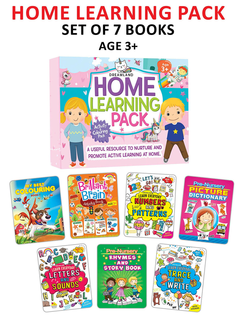 Home Learning Pack Age 3+ : Early Learning Children Book By Dreamland Publications 9789387177116