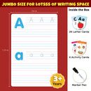 Little Berry ALPHABET Write & Wipe Jumbo Flash Cards (With Marker Pen) for Kids 2+ Years