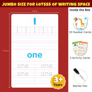 Little Berry NUMBERS Write & Wipe Jumbo Flash Cards (With Marker Pen) for Kids 2+ Years