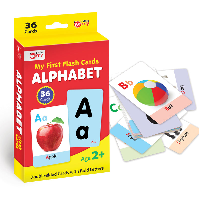 Little Berry My First Alphabets Flash Cards for Kids (36 cards) - Fun Learning Game