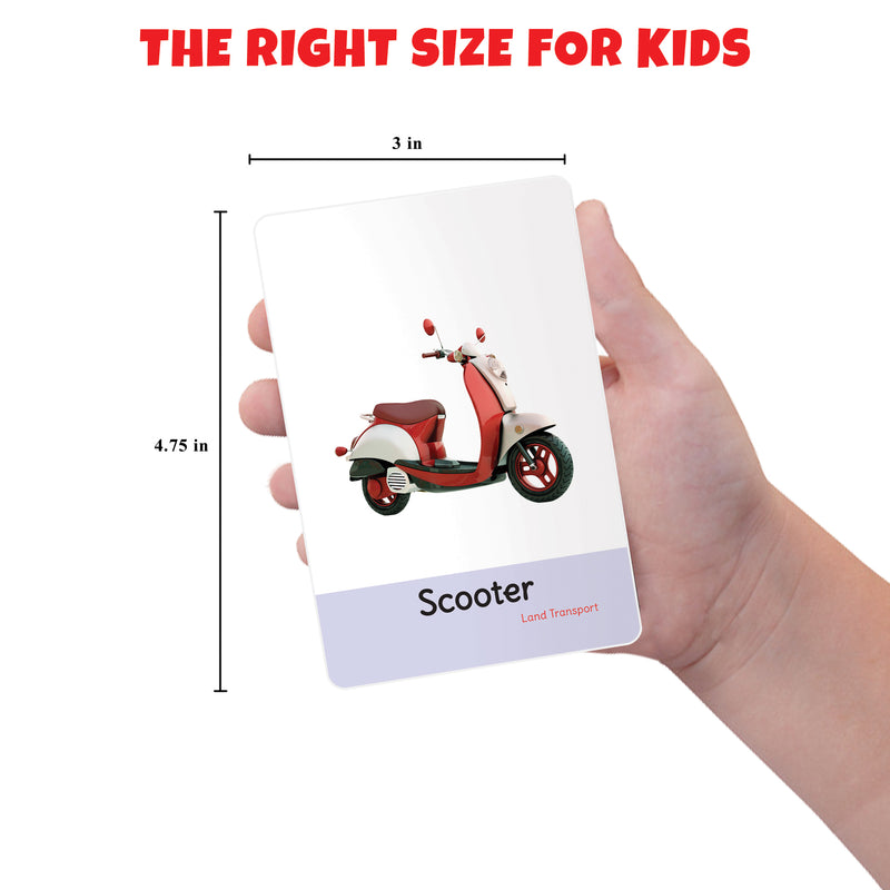Little Berry My First Transport Flash Cards for Kids (36 cards) - Fun Learning Game