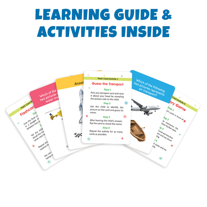 Little Berry My First Transport Flash Cards for Kids (36 cards) - Fun Learning Game