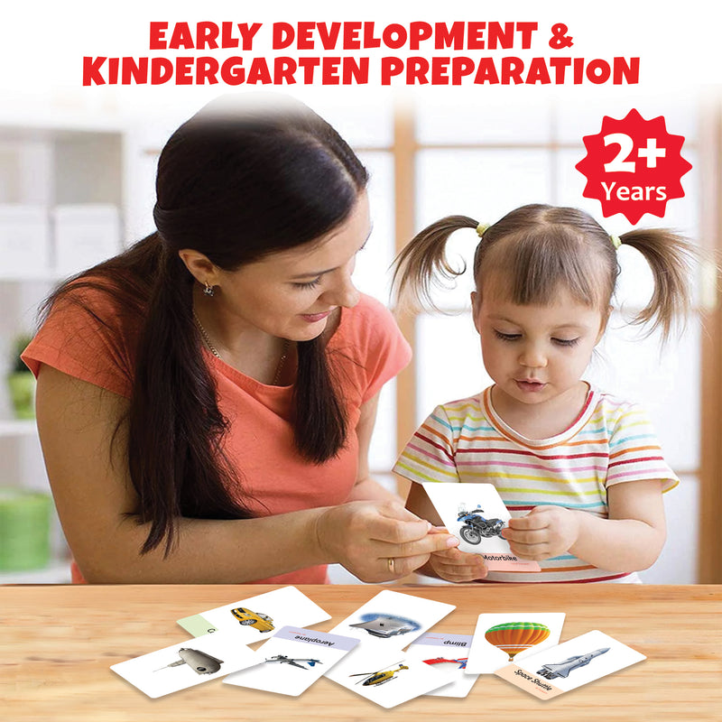 Little Berry My First Transport Flash Cards for Kids (36 cards) - Fun Learning Game