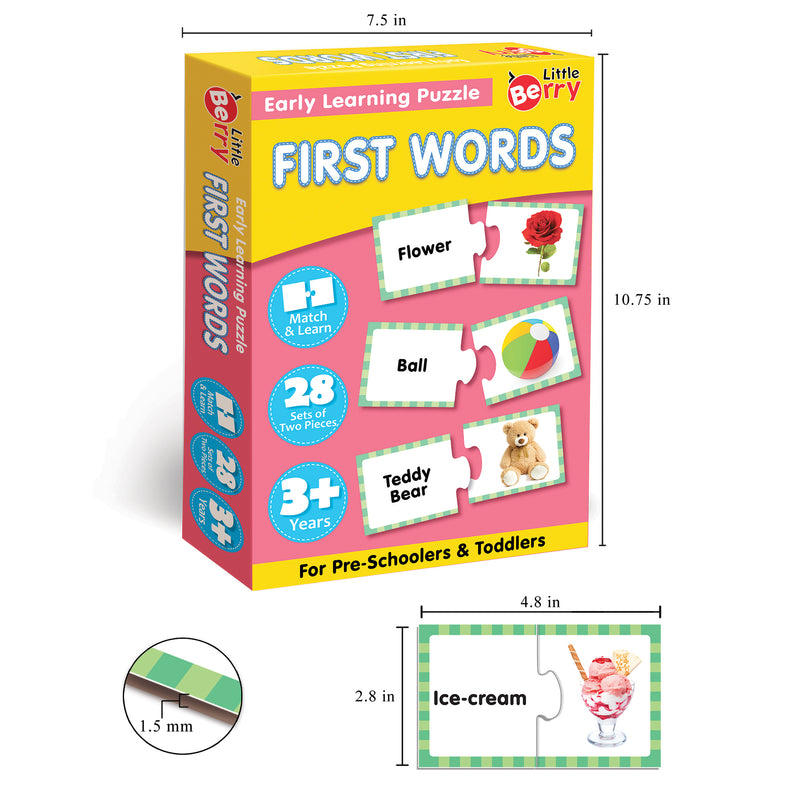 Little Berry Frist Words Early Learning Puzzle Game for Kids 2+ Year - Learning Toy (42 Pcs)