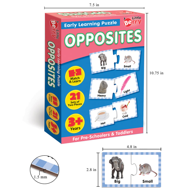 Little Berry Opposites Early Learning Puzzle Game for Kids 2+ Years - Fun & Educational Toy