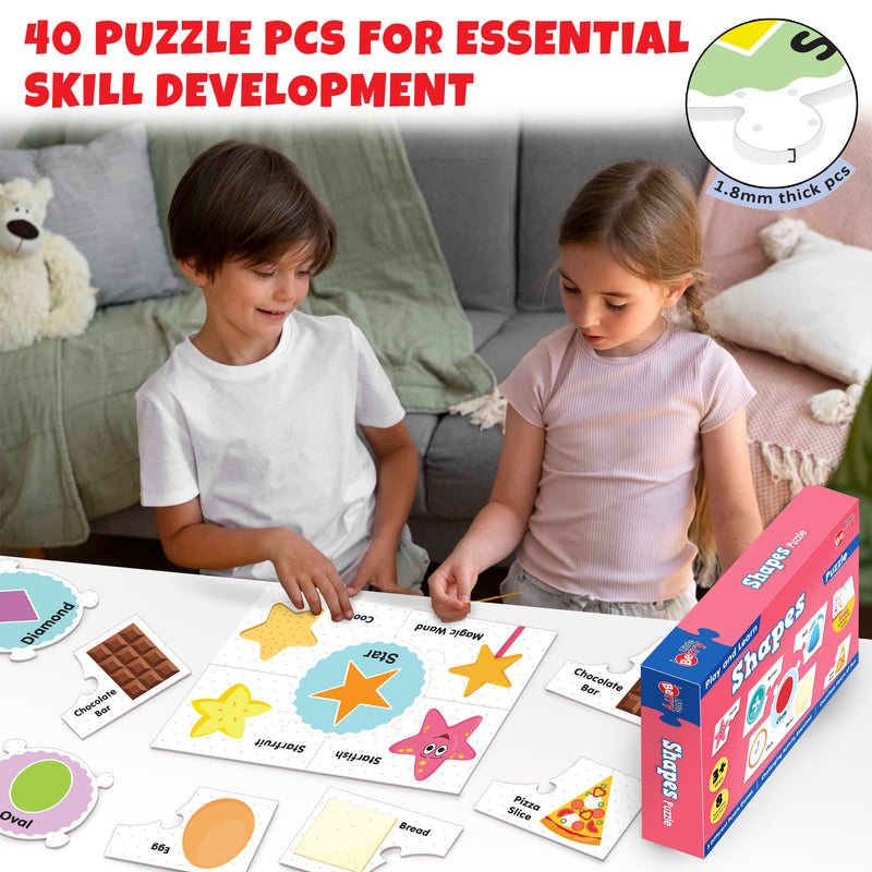 Little Berry Shapes Puzzle Game for Kids: Play and Learn Puzzle with Activity Book