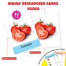 Little Berry VEGETABLES Flash Cards for Kids (32 Cards) | Fun Learning Toy for 2-6 years