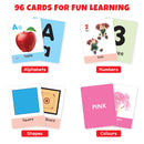 Little Berry Big Flash Cards for Kids (Set of 3): ABC, Numbers, Shapes and Colours - 96 Cards