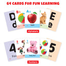 Little Berry Big Flash Cards for Kids (Set of 2): Alphabets and Numbers - 64 Cards