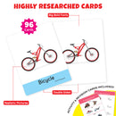 Little Berry Big Flashcards for Kids (Set of 3): Transport, Opposite & Sight Words - 96 Cards