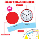 Little Berry Big Flash Cards for Kids (Set of 2): Shapes, Colours and Animals - 64 Cards