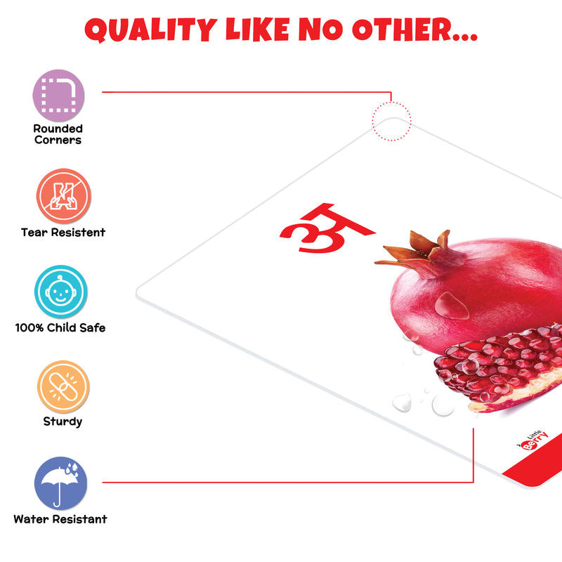 Little Berry Big Flash Cards for Kids (Set of 2): Alphabets Hindi Varnmala - 64 Cards