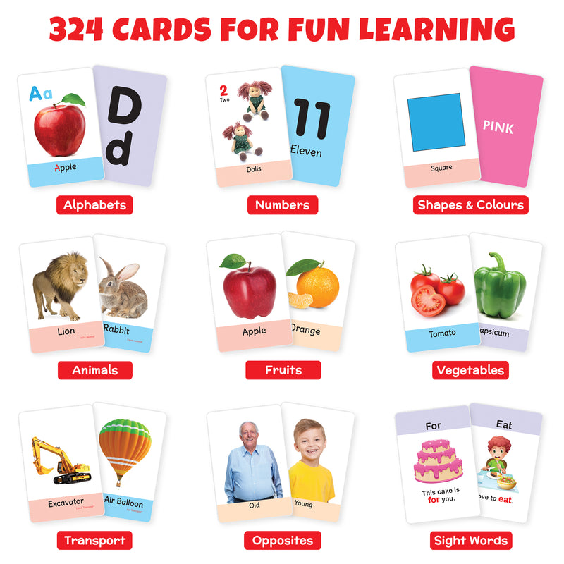 Little Berry My First Flash Cards for Kids (All-in-One Set): Fun Educational Toy - 324 Cards