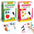 Little Berry Flash Cards Set for Kids: Alphabet & Number (64 Write & Wipe Cards with Marker)