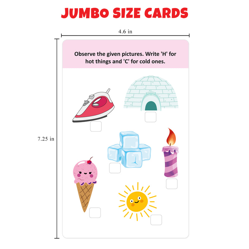 Little Berry Flash Cards Set for Kids: Activity & Maths (64 Write & Wipe Cards with Marker)