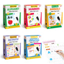 Little Berry Reusable Flash Cards Set for Kids - 160 Write and Wipe Cards with Marker Pen