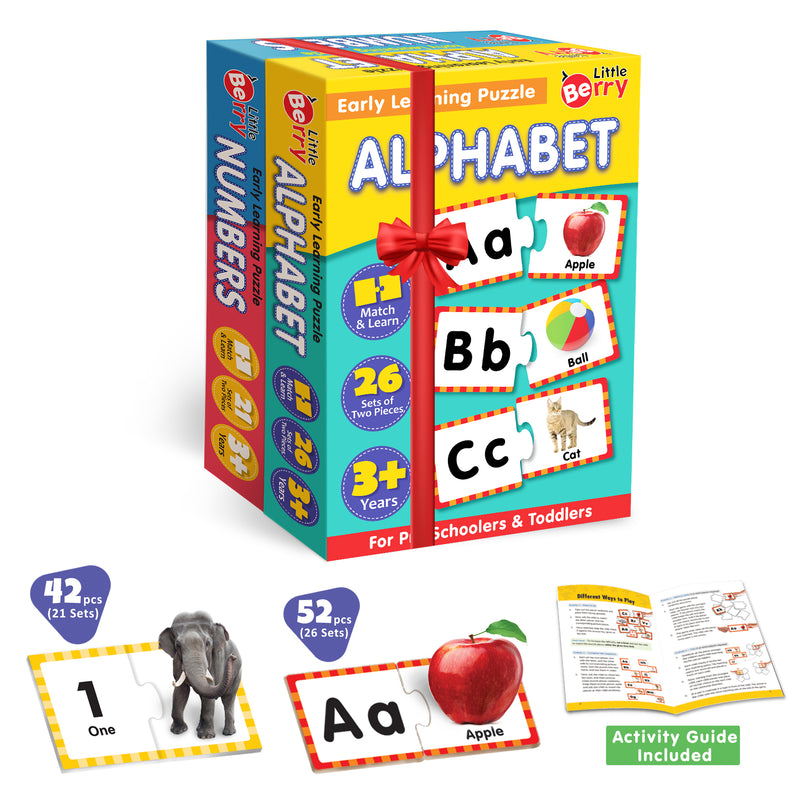 Little Berry Alphabet and Number Early Learning Puzzles for Kids - Educational Toy