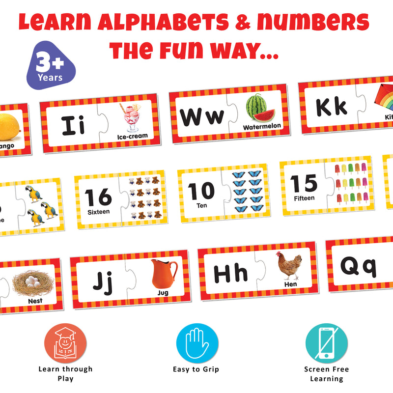 Little Berry Alphabet and Number Early Learning Puzzles for Kids - Educational Toy