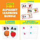 Little Berry Alphabet Learning Puzzle (52 Pcs) & Flash Cards for Kids (32 Write & Wipe Cards)