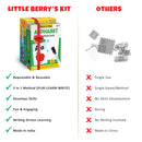 Little Berry Alphabet Learning Puzzle (52 Pcs) & Flash Cards for Kids (32 Write & Wipe Cards)