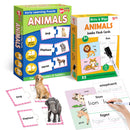 Little Berry Animals Learning Puzzle (42 Pcs) & Flash Cards for Kids (32 Write & Wipe Cards)