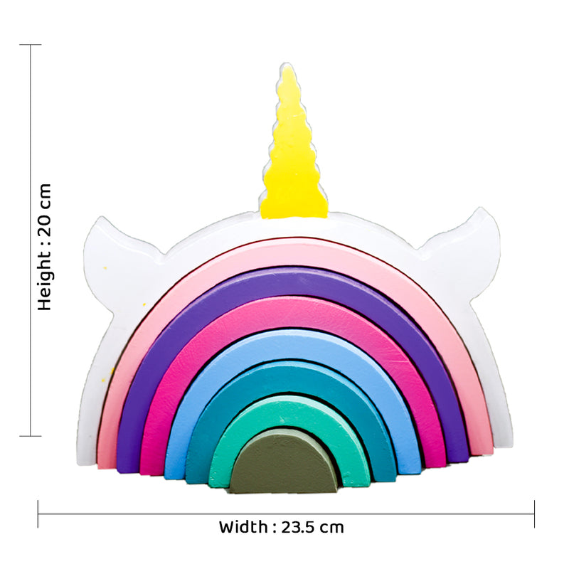 Combo Pack Of 2 - Magical Unicorn Rainbow Stacker and Ring