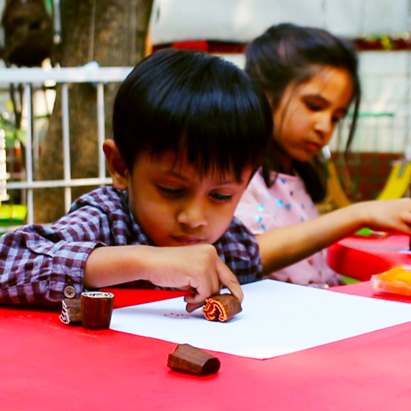 Handmade Block Print Wooden Stamps - Around Town