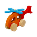 Helicopter Wooden Toy With Wheels