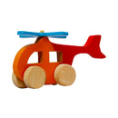 Helicopter Wooden Toy With Wheels