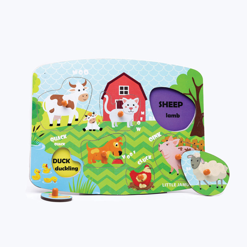 Farm Animals Peg Puzzle