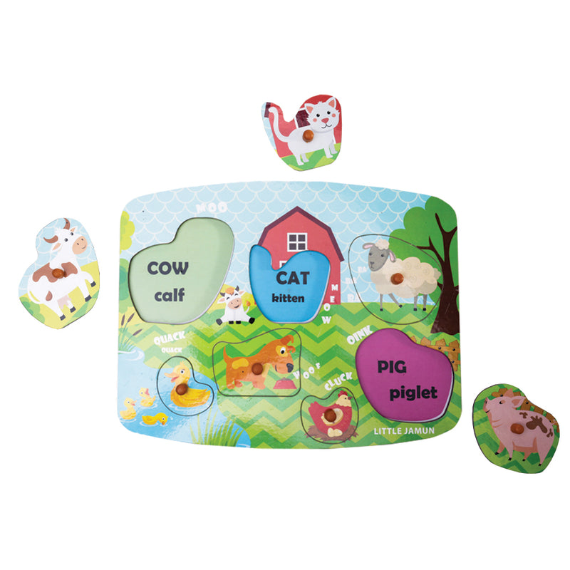 Farm Animals Peg Puzzle